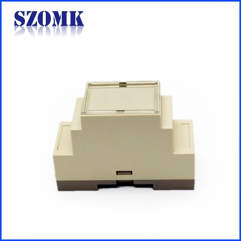 87*60*35mm SZOMK Hot Selling ABS Material Plastic Din Rail PLC Enclosure For Electronics Project Box/AK80001