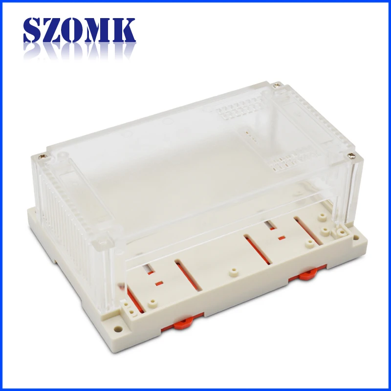 ABS Plastic Din Rail Enclosure With Transparent Cover For PLC AK P 13c 