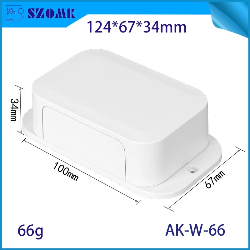 ABS Plastic Flang Enclosure for Wireless Network Data Logger Project Case Wall Mounting Wifi Access Point Electronics Controller Housing  Ak-W-66
