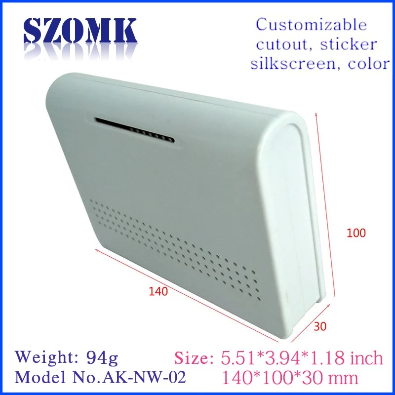 ABS Plastic Material Network Router Enclosure/ AK-NW-02/140x100x30mm