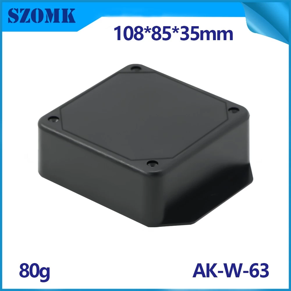 China ABS Plastic Wall Mount Black Project Box AK-W-63 manufacturer
