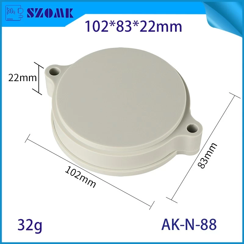 ABS Round Plastic Instrument Housing Discontinued Yard Sensing Product Housing AK-N-88