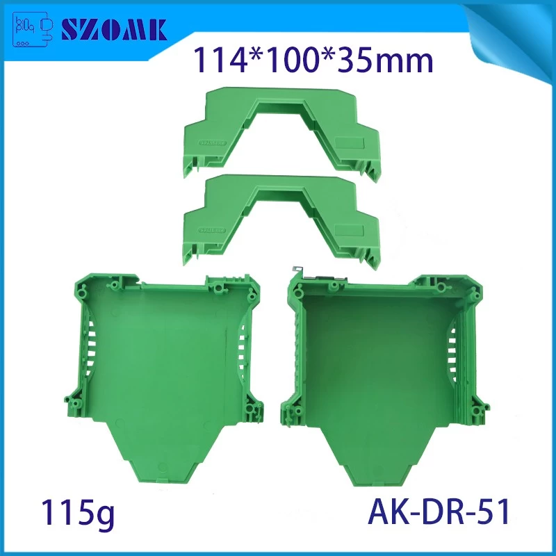 Plastic din rail enclosure electronic box housing for pcb AK-DR-51 114*100*35mm