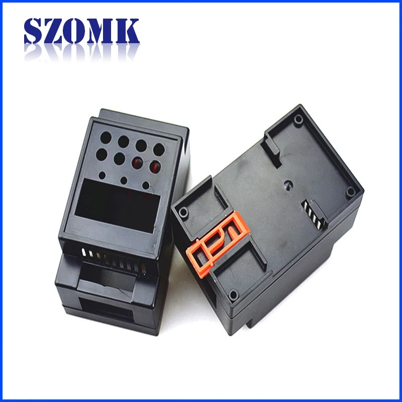 ABS plastic din rail wall mount housing case for control cabinet for standard enclosure AK-DR-06 88*55*44mm