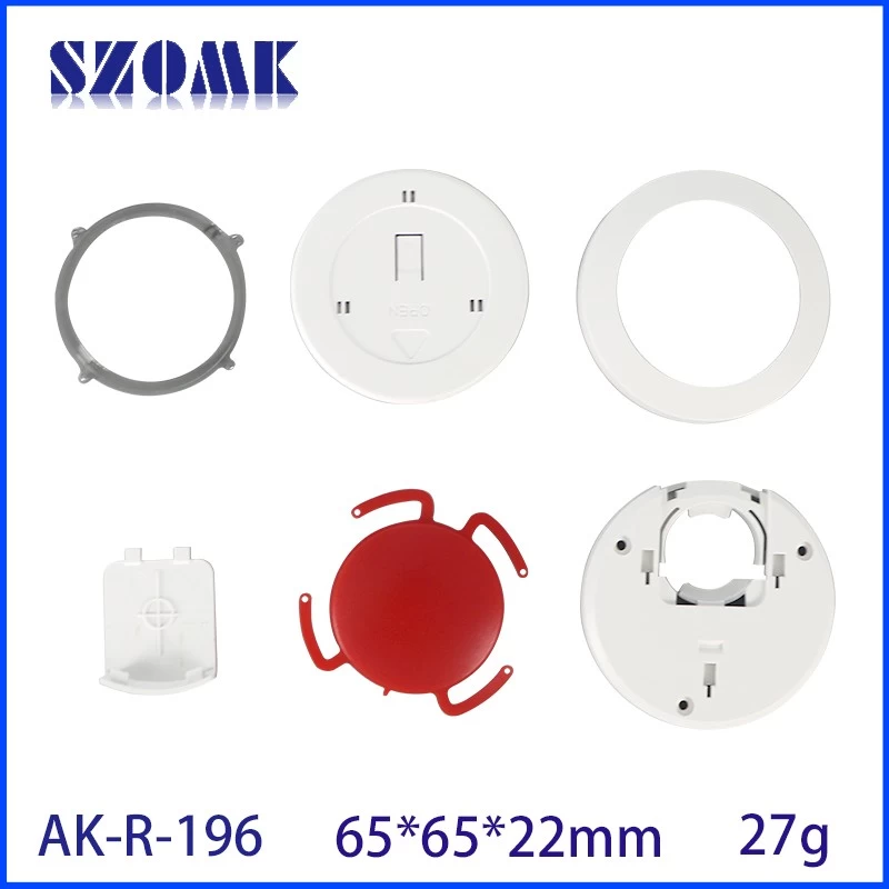 Alarm button housing doorbell Bluetooth anti-loss device enclosure Emergency smart button case AK-R-196 65*65*22mm