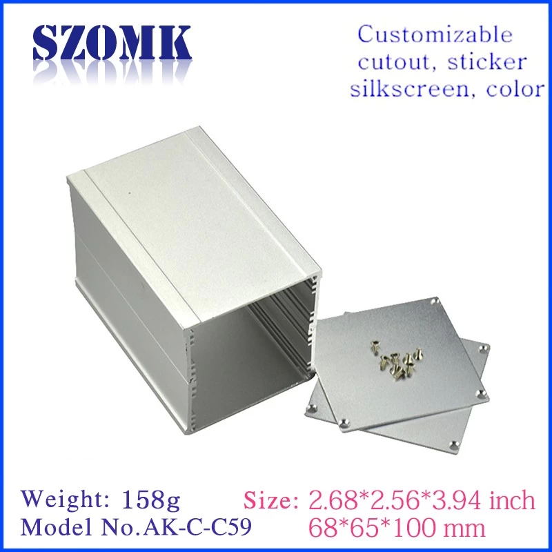 Aluminum Box Enclosure Case for Electronic Projects Power Supply Units Amplifiers 68x65x FREE AK-C-C59