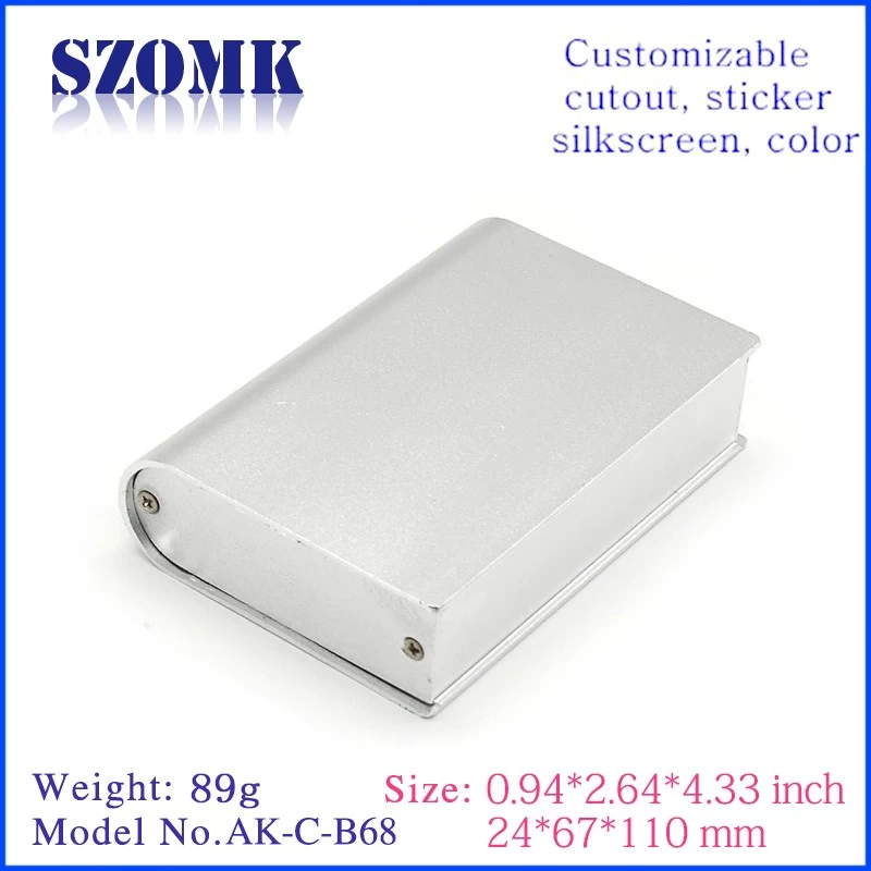 China high quality aluminum project junction 24X67X110mm for PCB circuit board  box supply/AK-C-B68