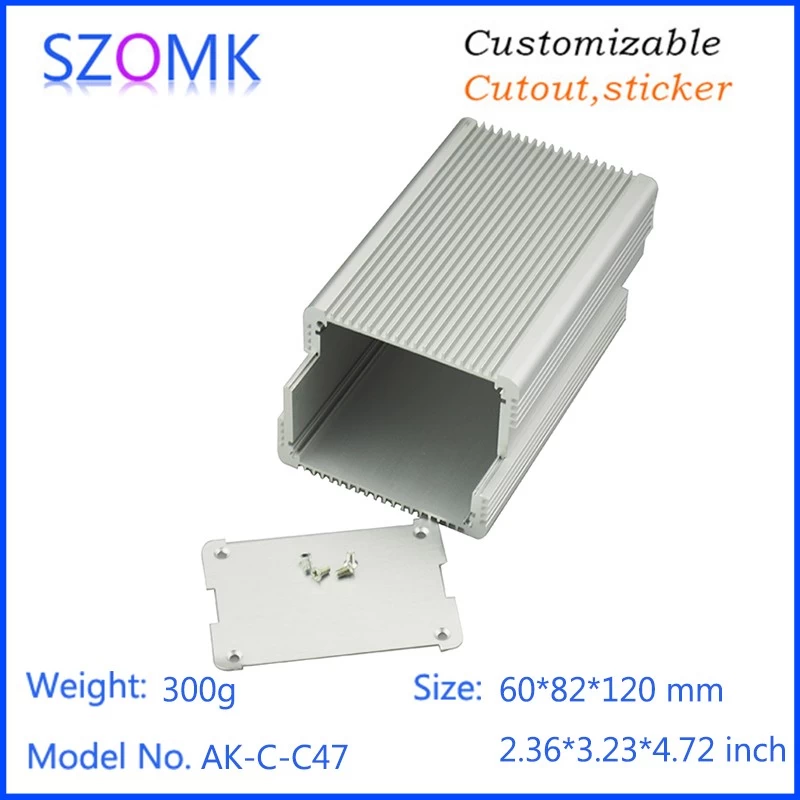 Anodize Enclosure Aluminum Extrusion PCB Housing Box Electronic Shell AK-C-C47 60*82*120mm