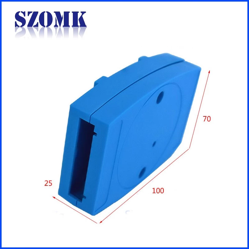 Blue color electronics rail enclosures for pcb design  case AK-DR-12 100x70x25mm