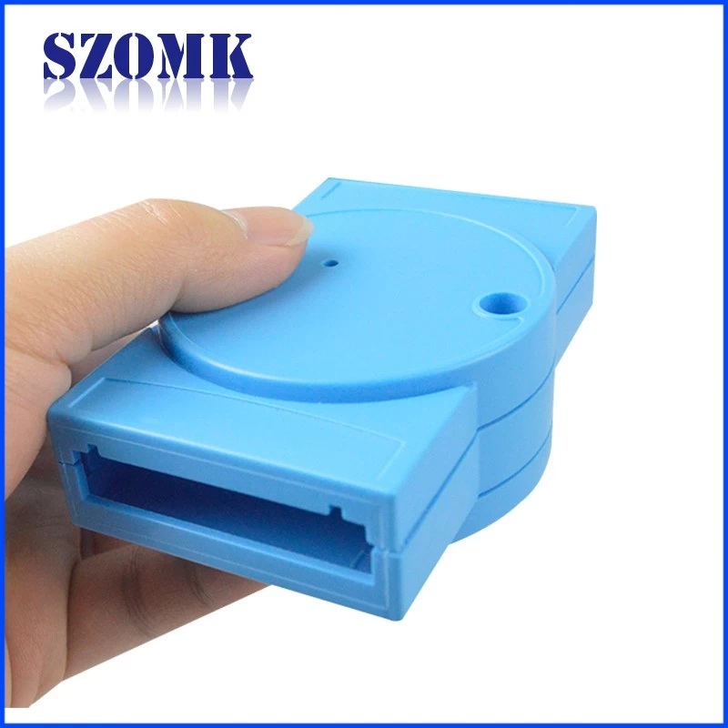 Blue color industrial  electronic plastic box din rail casing AK-DR-09 102*70*25mm