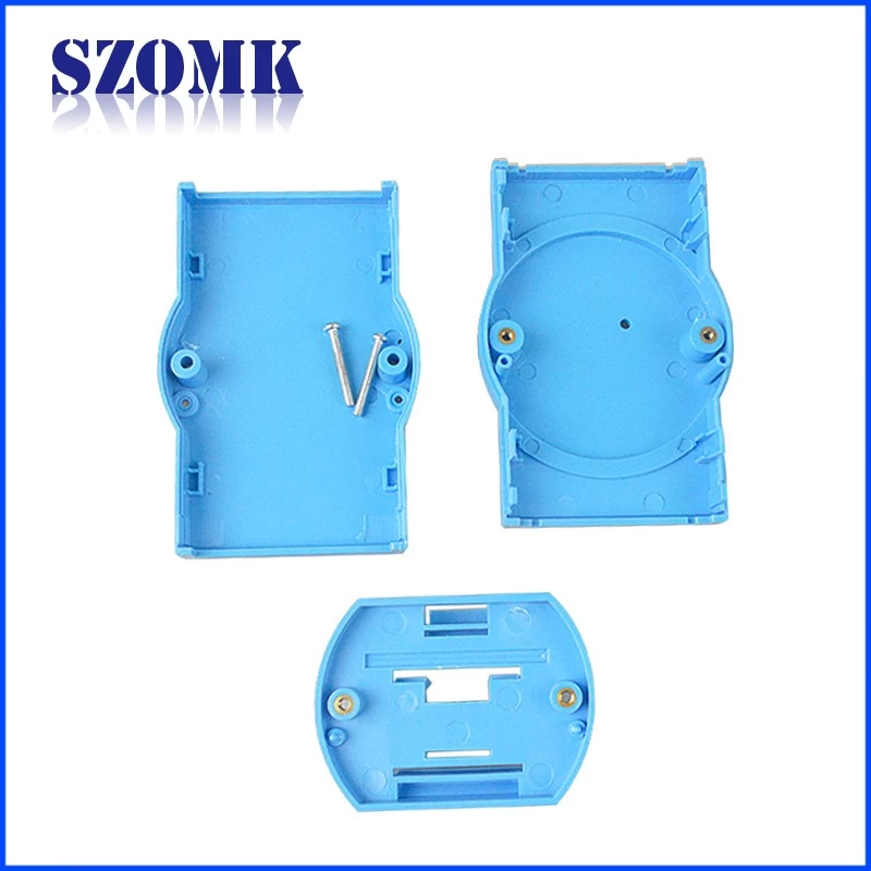 Blue color industrial  electronic plastic box din rail casing AK-DR-09 102*70*25mm
