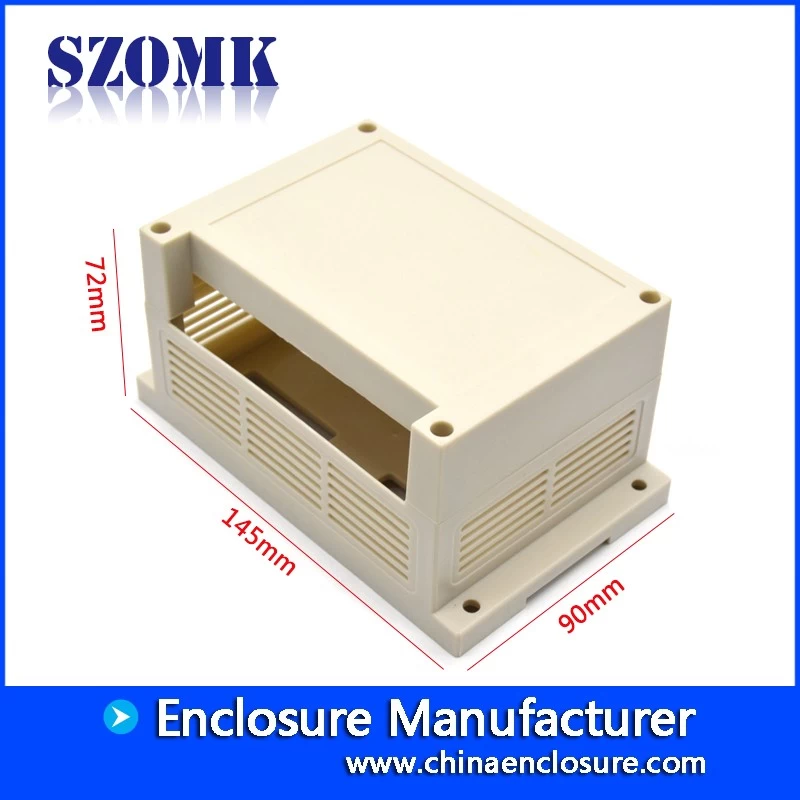 China factory abs plastic din rail enclosure for electronic device size 145*90*72mm AK-P-24