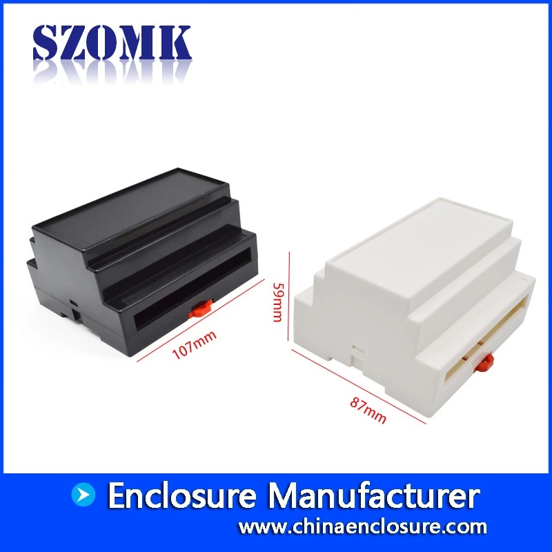 China hot sale abs plastic din rail junction enclosure supply AK-DR-04 107 * 87 * 59mm