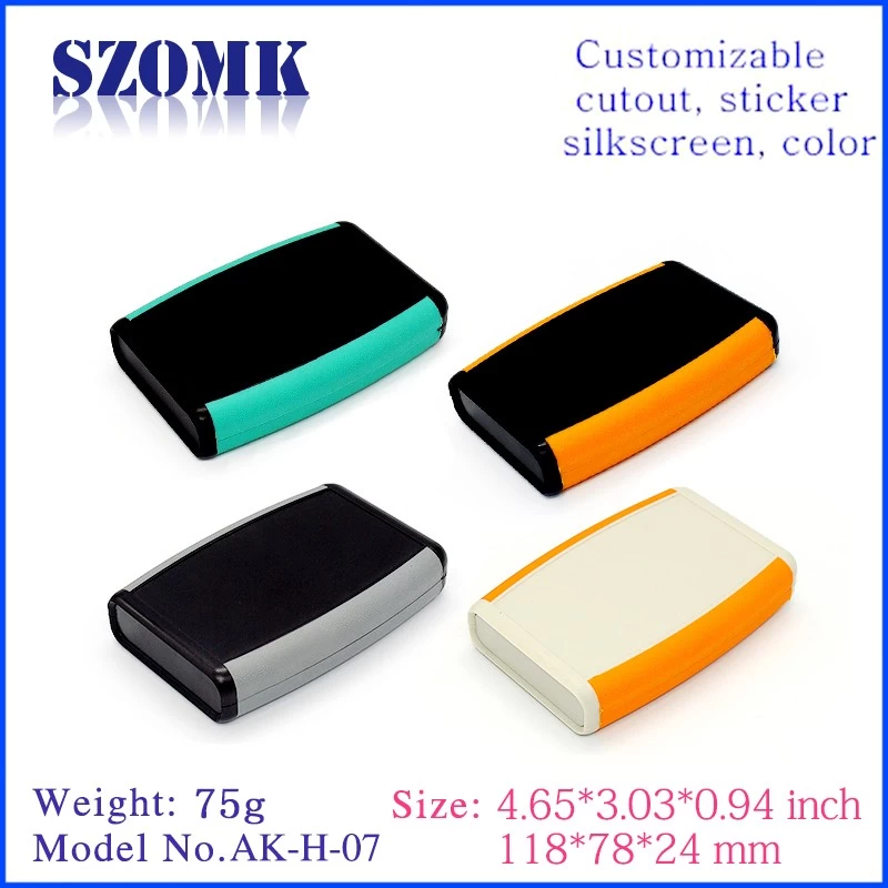 China hot selling abs plastic instrument enclosure handheld boxes AK-H-07 118*78*24mm