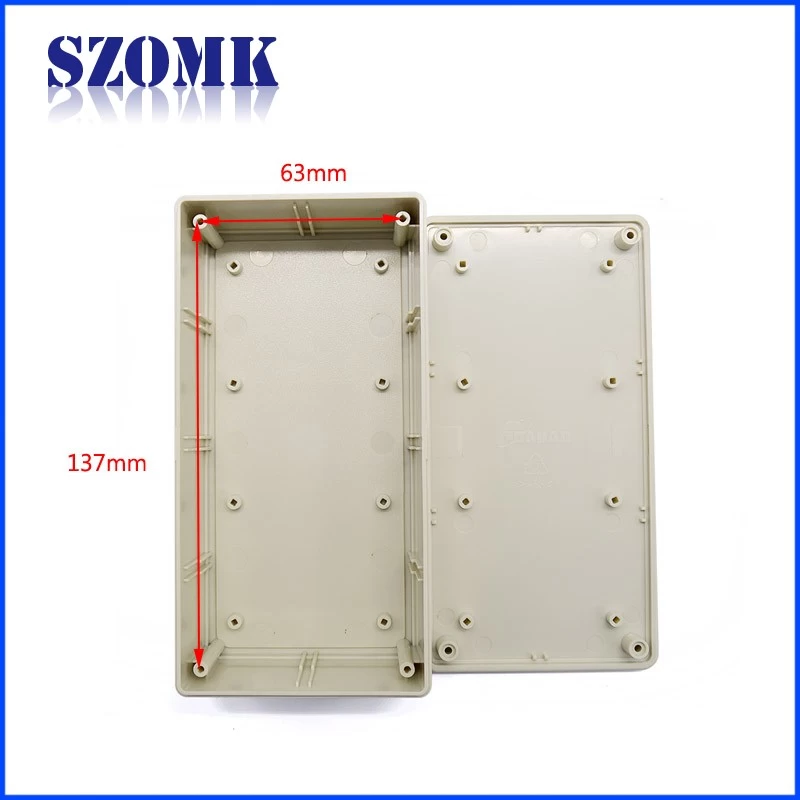 China manufacture samll abs plastic electronic enclosure for pcb and led AK-S-04 45*80*155mm