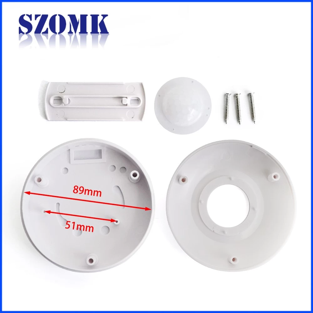 China top sell round shape access control plastic enclosure for PCB device junction box AK-R-159 94*34 mm