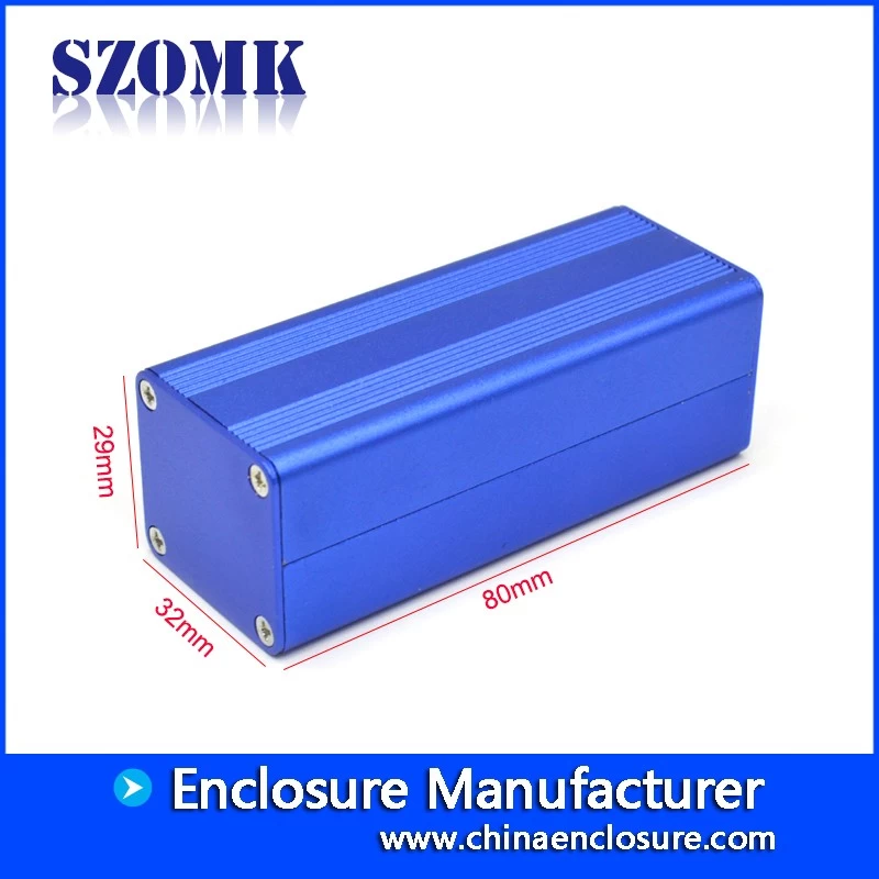 porcelana Caja de inversor de aluminio extruido personalizado para electrónica Caja electrónica de aluminio AK-C-C70 80 * 32 * 29 mm fabricante