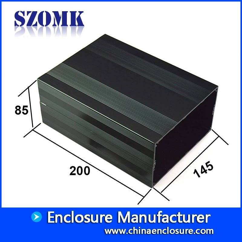 Custom black color good quality Power supply box aluminium instrument chassis C24  82*145*200 mm