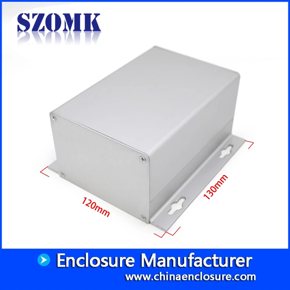 Boîte de jonction industrielle adaptée aux besoins du client en aluminium extrudé de clôture de panneau de carte PCB pour l'alimentation d'énergie AK-C-A43 130 * 120 * 65mm