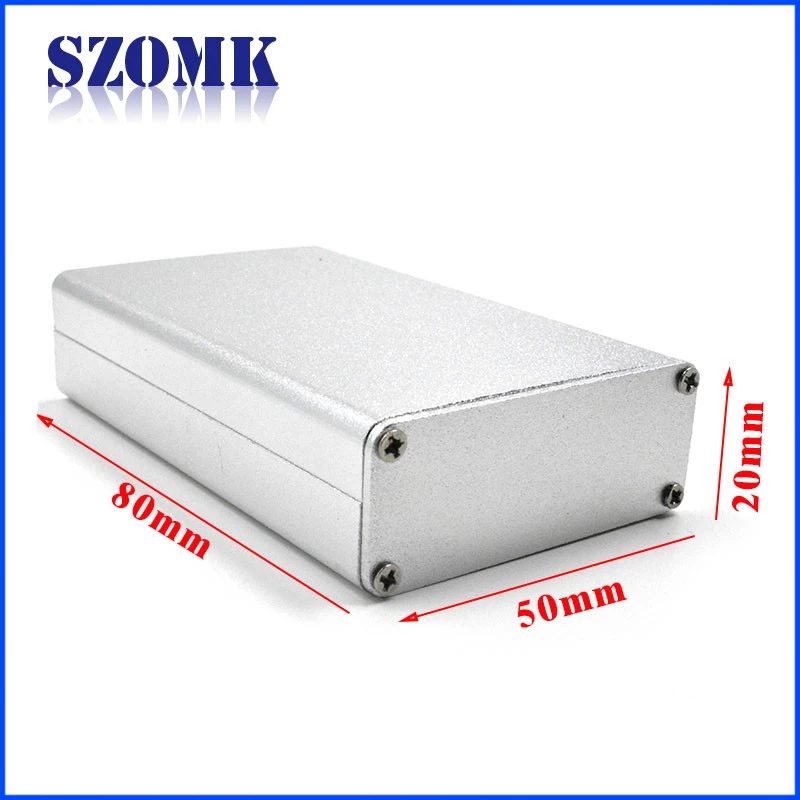 DIY PCB aluminum project box case Small aluminum box enclosure electronics C7 20 * 50 * 80mm