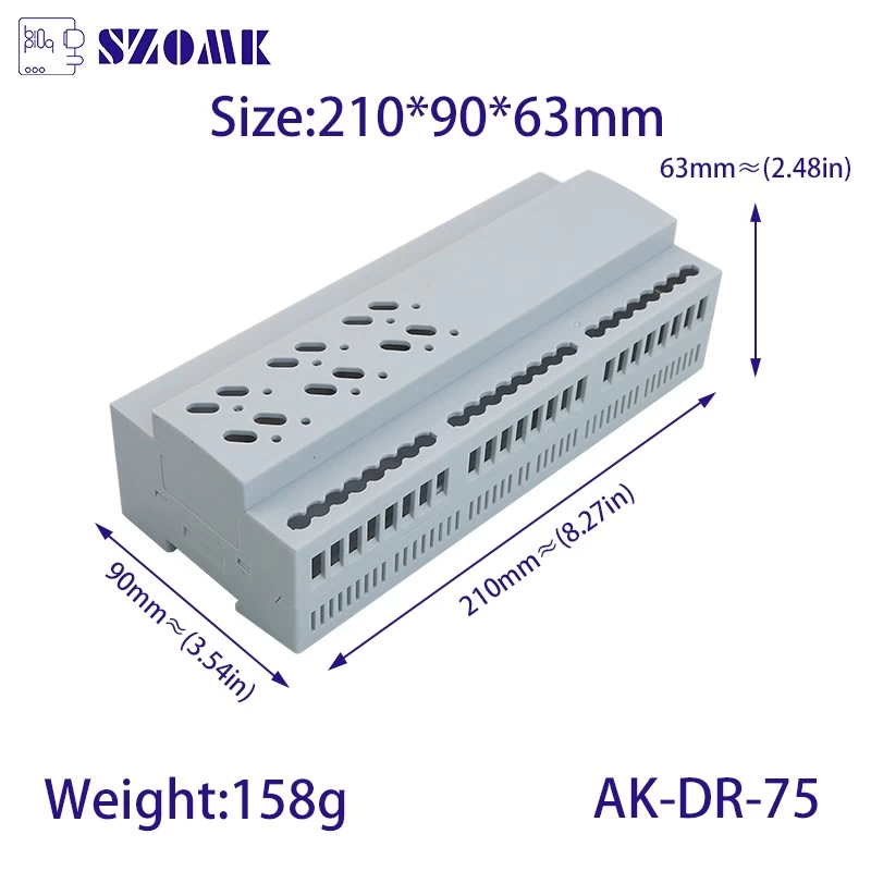 China DIN-rail project box elektronica behuizingen AK-DR-75 fabrikant