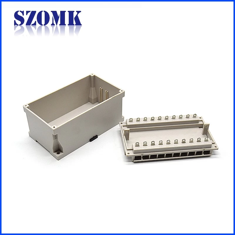 Din rail case ABS plastic enclosure electronics device junction box for PCB board AK-DR-45 75*71*132mm