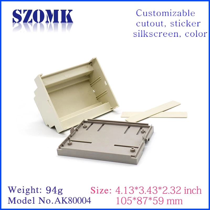 Din rail electronic device plastic enclosure box custom plastic enclosure with 105*87*59mm AK80004