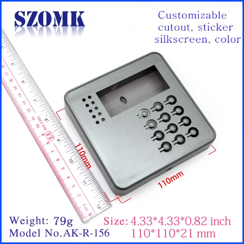 Door access control plastic enclosure box for electronic project/AK-R-156/110*110*21mm