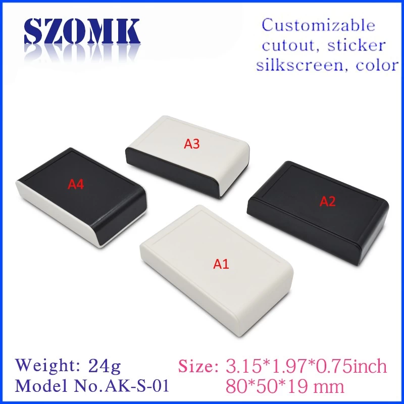 Dustproof ABS Plastic Standard Enclosure from SZOMK/AK-S-01/80x50x19mm