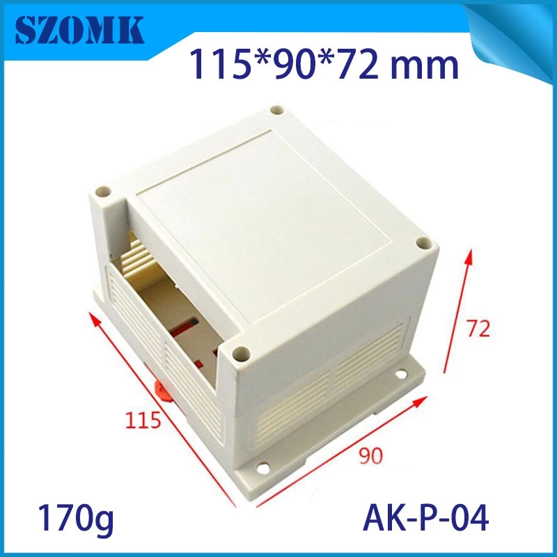 Dynamic DIN rail container in ABS plastic 115x90x72mm by SZOMK / AK-P-04