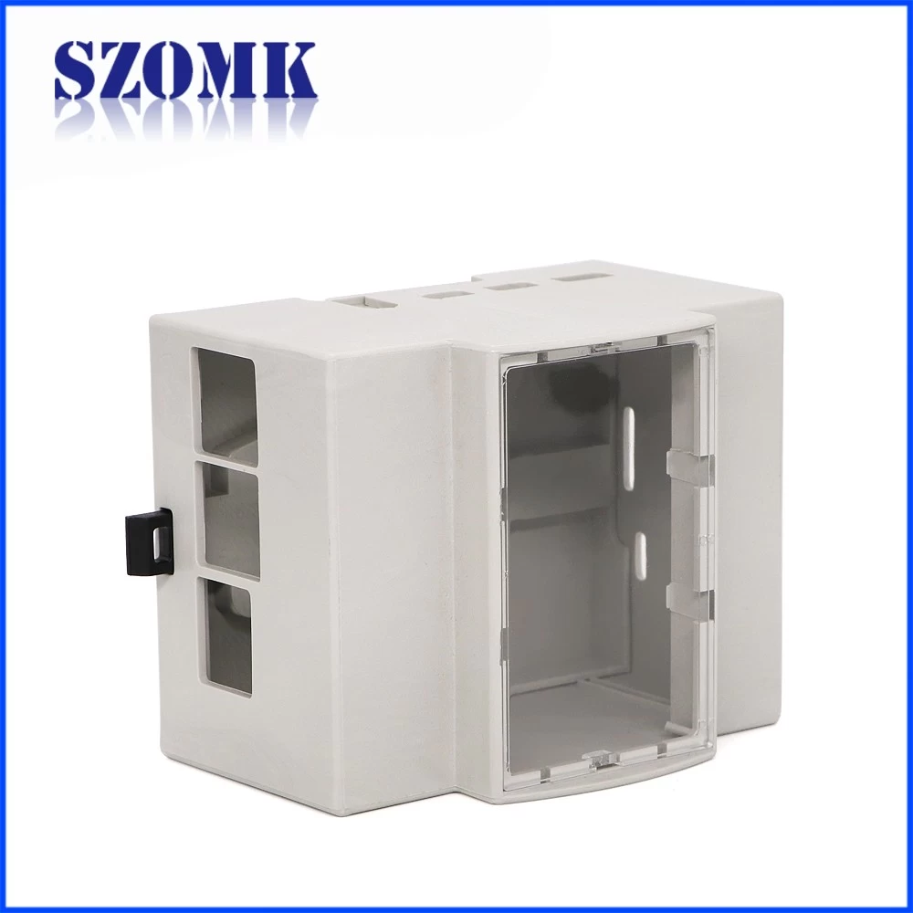 Guangdong high quality abs plastic din rail 90X71X62mm industrial junction box manufacture/AK-DR-63