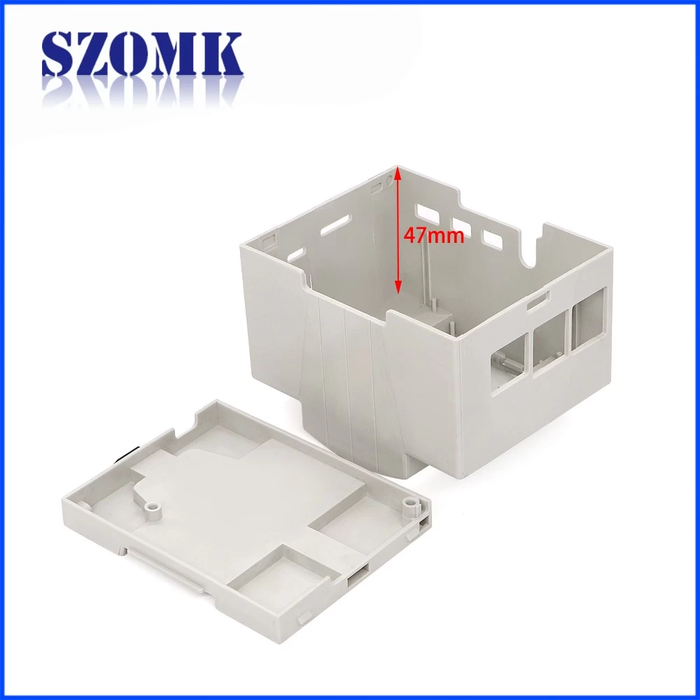 Guangdong high quality abs plastic din rail 90X71X62mm industrial junction box manufacture/AK-DR-63