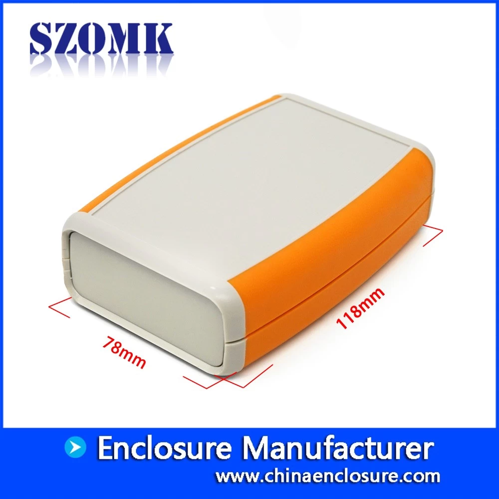 Guangdong hot sale 118X78X33mm abs plastic handheld junction enclosure with battery holder manufacture/AK-H-07C