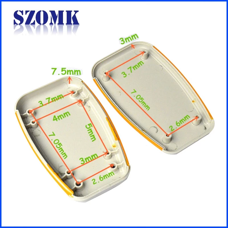 Guangdong hot sale project abs plastic handheld with silicon 100X60X17mm junction enclosure supply/AK-H-02