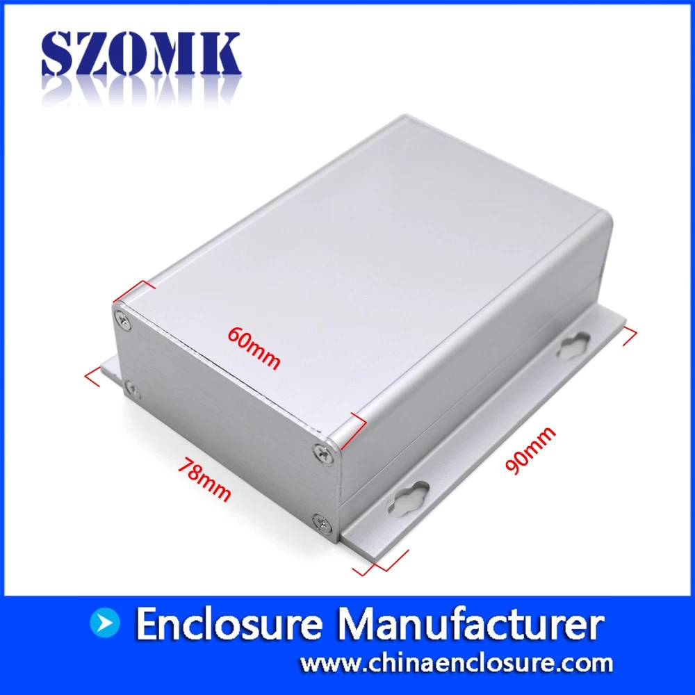 Guangdong silver Aluminum Extruded Electronic Control Box With Anodizing AK-C-A39  90*78*27mm