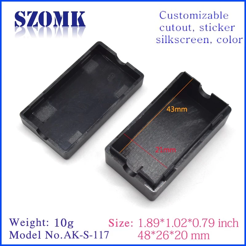 High Quality ABS Plastic Standard Enclosure from SZOMK/AK-S-117/48*26*20mm