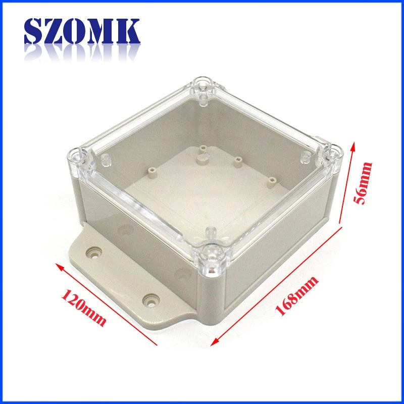 High Qualtity Plastic Tranparent Cover Wall Mounted ABS Material Plastic IP68 Waterproof Electronics Enclosure 168x120x56mm/AK-10011-A1