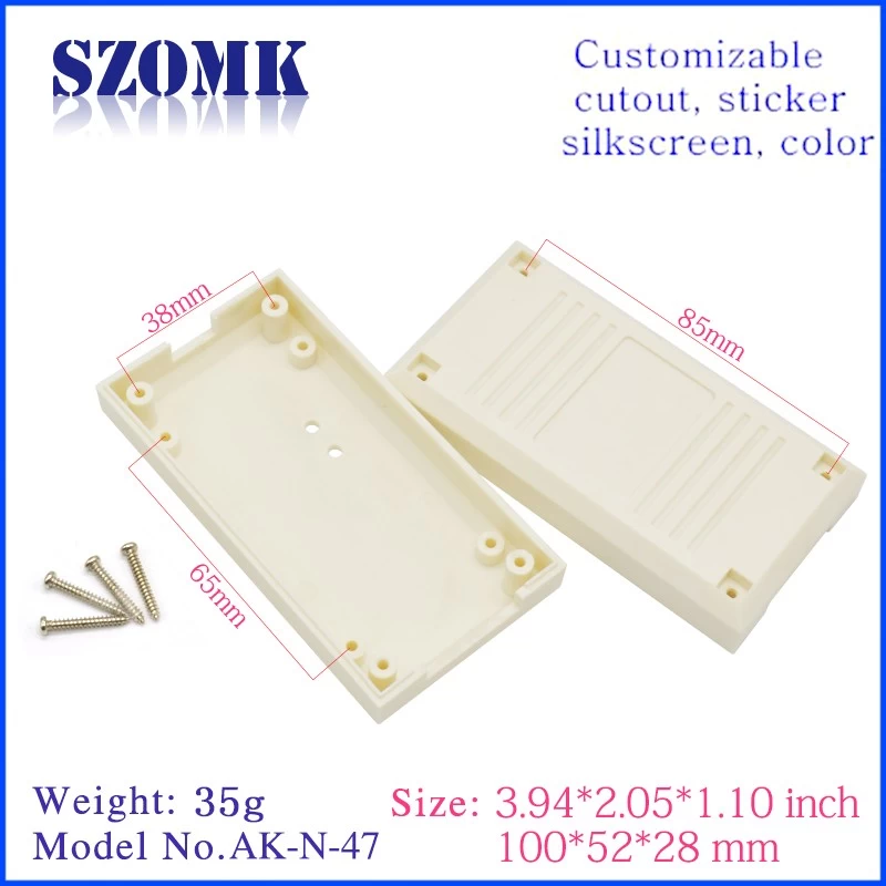 High quality plastic ABS enclosure electronic junction box for pcb board AK-N-47 100*52*28mm