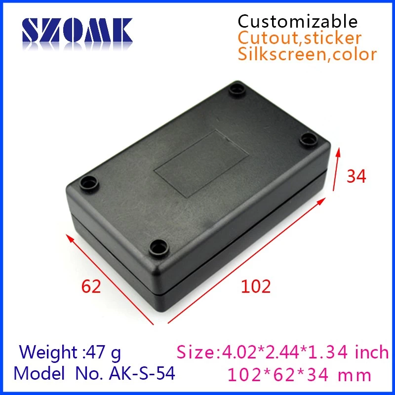 Hot-sale electric abs plastic enclosure standard juction box   AK-S-54 102 * 62 * 34 mm
