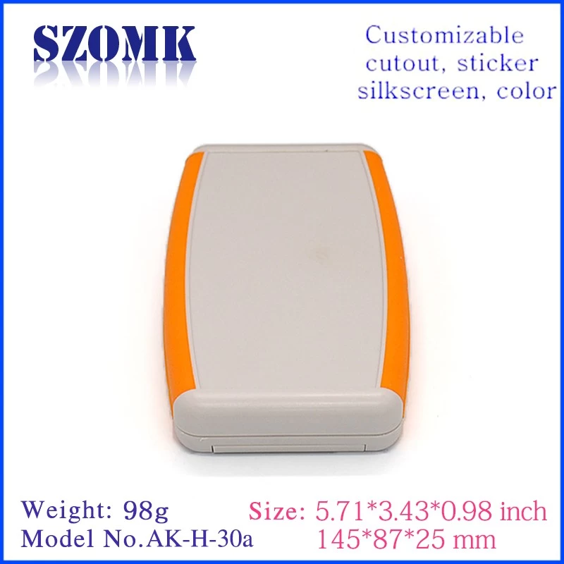 Hot selling SZOMK handheld plastic enclosure for Controller with 3AA battery maker  AK-H-30a  147*87*25mm