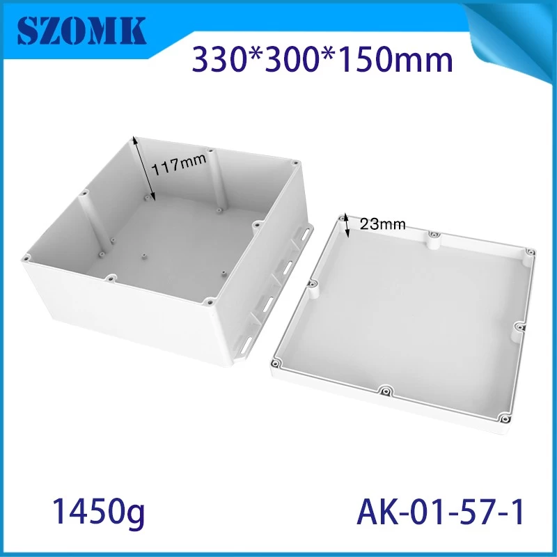 IP66 330*300*150mm Waterproof Outdoor Plastic Wall Mounting Junction box AK-01-57-1