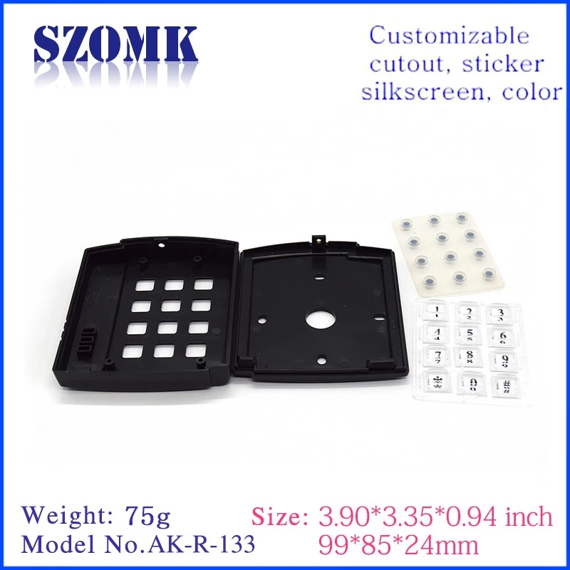 Injection molded box door access switch box