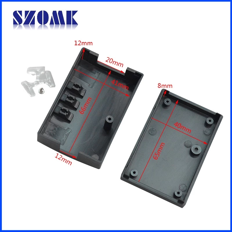 LED enclosure electronics szomk project box black/ white pcb AK-N-28 79x45x24mm