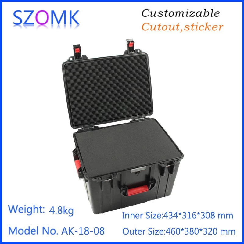 Plastic portable tool case instrument storage Case for Woodworking Electrician repair AK-18-08 460*380*320mm