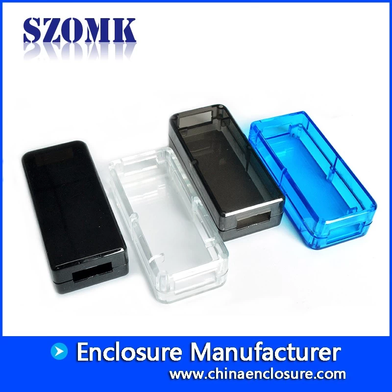 New type material transprant plastic enclosure for USB device AK-N-12 53*24*14 mm