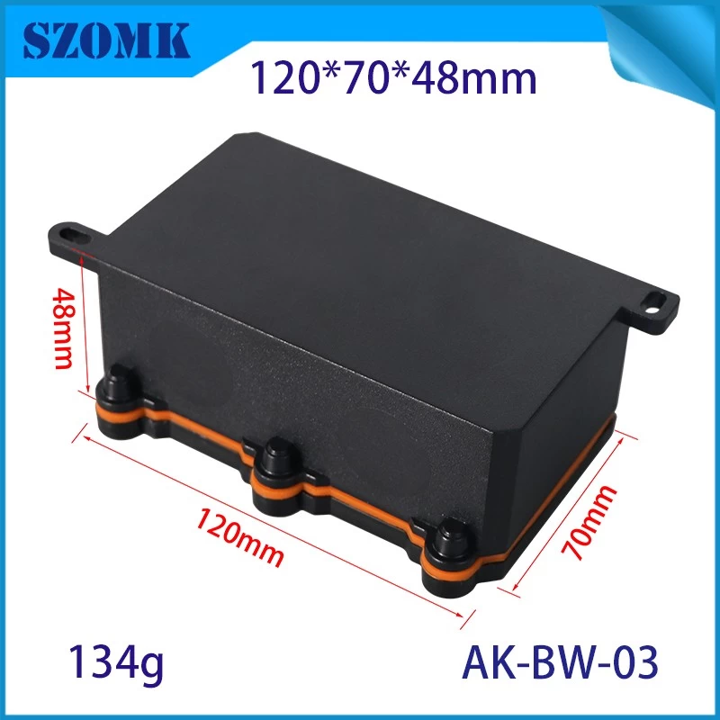 Outdoor waterproof plastic enclosures IP68 PC  circuit board protection juction box ,use for Outdoor lamp, geographical lamp AK-BW-03