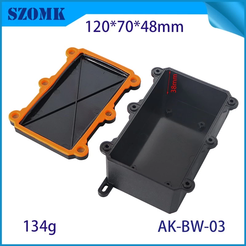 Outdoor waterproof plastic enclosures IP68 PC  circuit board protection juction box ,use for Outdoor lamp, geographical lamp AK-BW-03