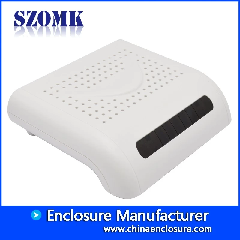 China Plastic ABS Network Rounter Enclosure from SZOMK/ AK-NW-08/ 122x140x30mm manufacturer