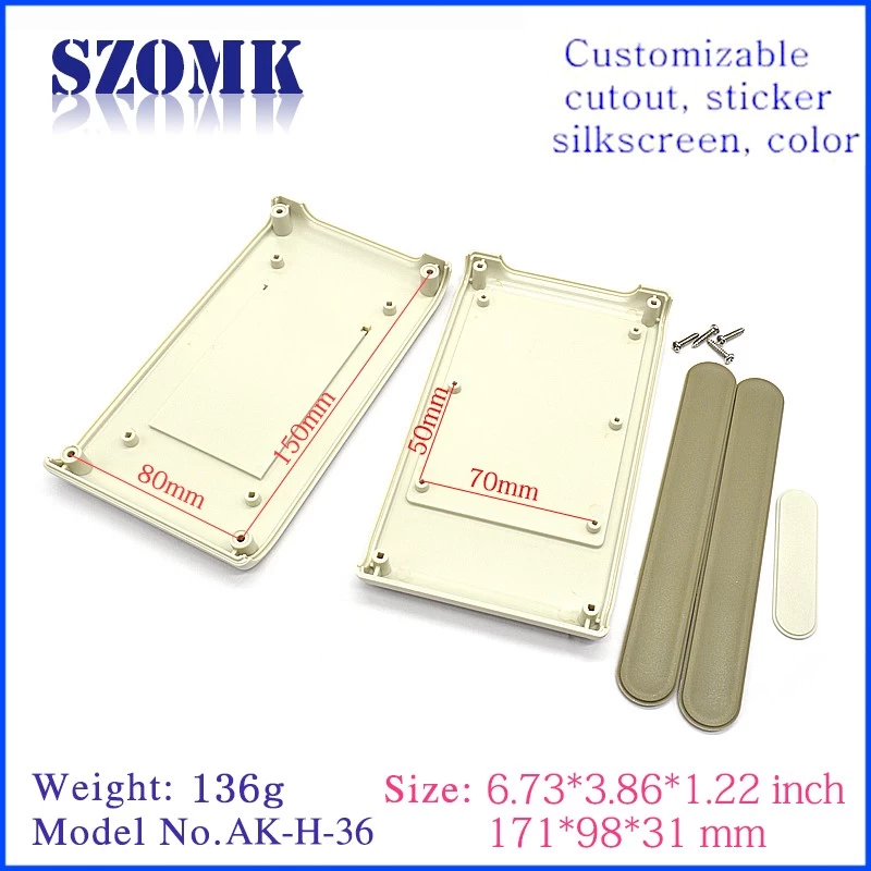 Plastic Enclosure handle Box electronics case AK-H-36/141*76*28mm