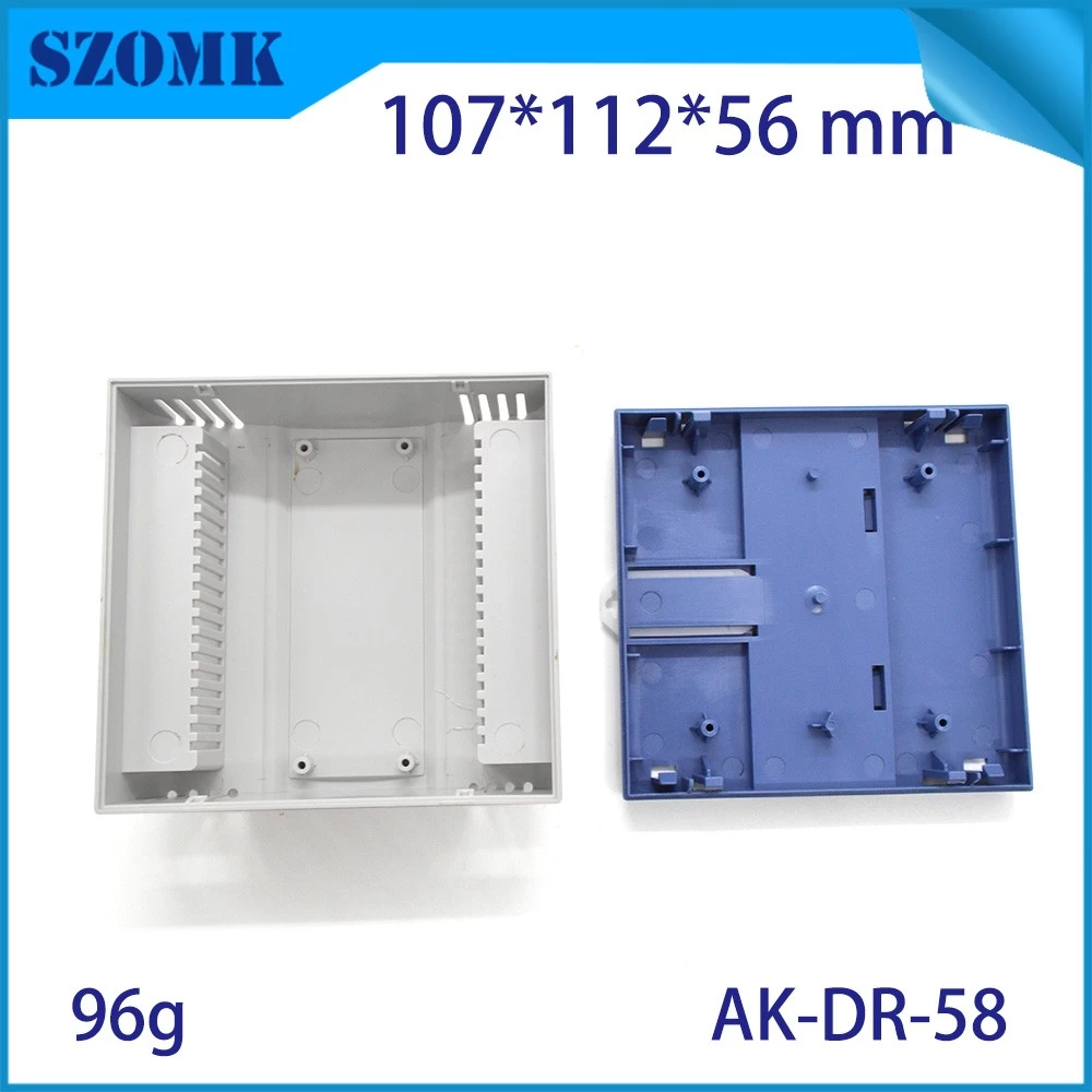 Plastic box electronics din rail housing szomk rail din plastic enclosures junction box AK-DR-58